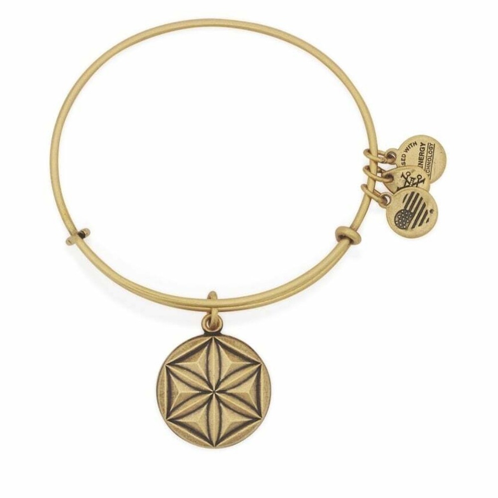 Alex and Ani Aphrodite's Flower Rafaelian Gold Bangle Bracelet